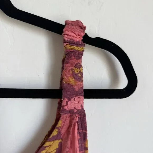 Ashley Stewart Size 22/24 Linen Blend Wide Leg Colorful Artsy Jumpsuit Boho - Picture 11 of 15